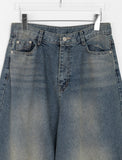 Denta Washing Wide Denim Pants