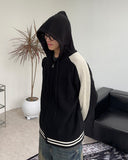 Enon Varsity Knit Hooded Zip-Up