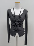 Ravy Shirring Halter Neck T-Shirt