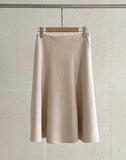 Lacey Suede Flared Skirt