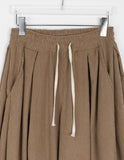 Rich banding wide corduroy pants