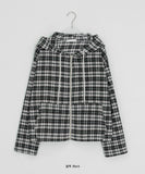 Harmanne Check Over Hood Zip-Up Jumper