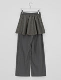 Pisont Dot Layered Skirt Pants