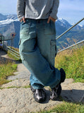 Fertig Blue Teen Cargo Denim Jeans