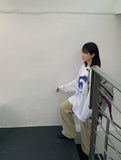 [unisex] Shimoko Spray Printing Long Sleeve Over Tee