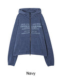 Trini Lettering Knit Hood Zip-Up