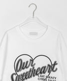 Yoho Heart Printed Over Short Sleeve Tee