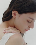 H Edition Silver Rainy One-Touch Earrings