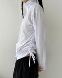 LOUD SHIRRING ZIP-UP