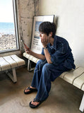 Line Brush Wide Denim