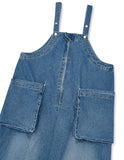 [AG] Side Pocket Denim Balloon Overall