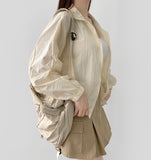 Daily Collar Light Shibori Windbreaker