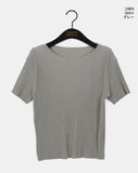 Ento pleats cooling short-sleeved T-shirt