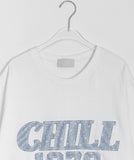 [unisex] Huen Embroidery Print Over Short Sleeve Tee