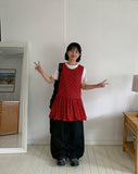 Maoli Layered Flower Balloon Sleeveless One Piece