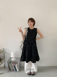 Habom Dot Nylon Layered Sleeveless One Piece