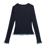TENCEL FRILL SLEEVE T