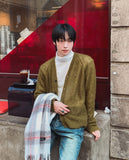 [LANARCH] Mohair Blend Crop Cardigan