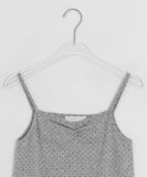 Nahisi Dot Shirring Sleeveless