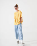 public banding wide denim pants