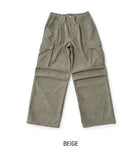 Basic Corduroy Cargo Parachute Pants