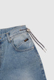 Dario string wide denim pants