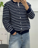 Tess Round Stripe Cardigan