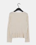 Shihol Dot Frill Layered Long Sleeve T-Shirt