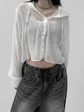 Moulan cropped hooded shirt