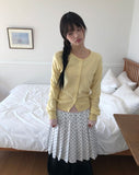 Mihen Round Wool Knit Cardigan