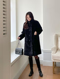 Betia High Neck Boucle Mustang Double Long Coat