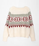 Clan Wool Nordic Snowflake Round Knit