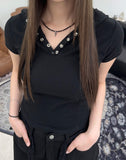 Erica Hood Button Short Sleeve
