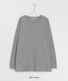 Moibe Plain Slit Shibori Long Sleeve Tee