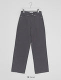 Oscar Color Cotton Herringbone Semi-Wide Pants