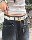 Fame Bohemian Studded Leather Belt