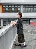 [unisex] Steel Camo Cargo Banding Bermuda Pants