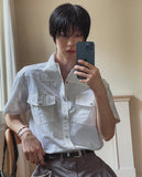 NT Nylon Two-Pocket Snap Short Sleeve Shirt