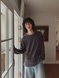 Solin cut ribbed long sleeve tee