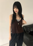 Kayu Vintage Gemstone Leather Necklace