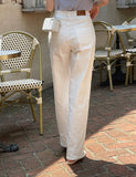 Haibeul Cotton Wide Banding Denim Pants