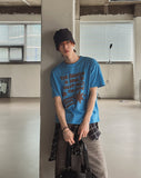Hound Star Lettering Over Short Sleeve T-shirt