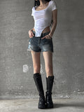 Pins Eyelet Bodysuit Tee