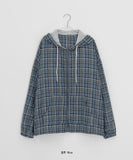 Piphu Check Over Hooded Zip-up