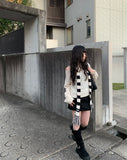 Kine Fringe Long Knit Muffler