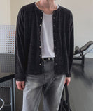 Nova Crop Heathered Round Cardigan