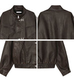 Tonyed Hook Washed Leather Jumper