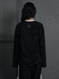 [mnem] back pintuck oversized top