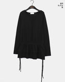 Rippon Frill Tiered Strap Round Long Sleeve T-Shirt