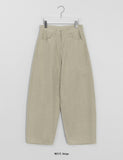 Coden Crack Washing Cotton Pintuck Wide Pants